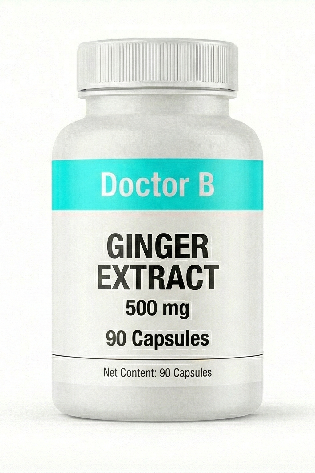 Bottle of Doctor B Ginger Extract on a white background